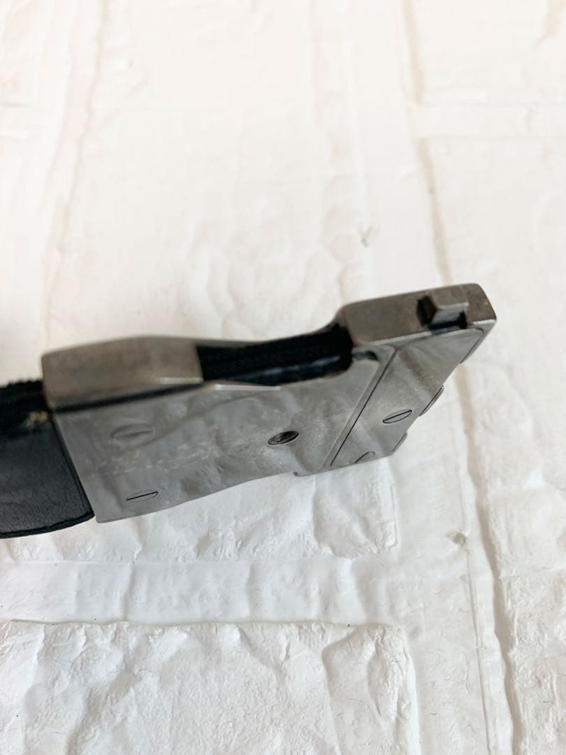 GUCCI グッチ ベルト フリーサイズ ナイロン×レザー ロゴバックル