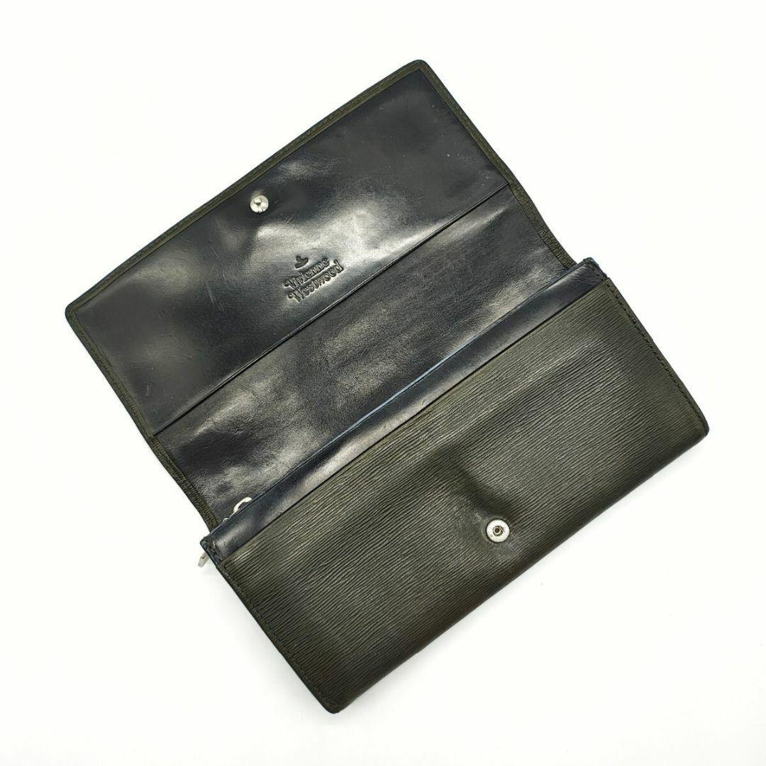 美品 ヴィヴィアンウエストウッド 長財布 カーキ オーブ