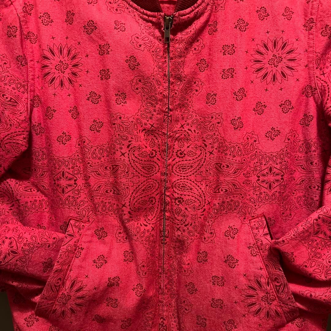 Supreme バンダナ柄 レッドジャケット S