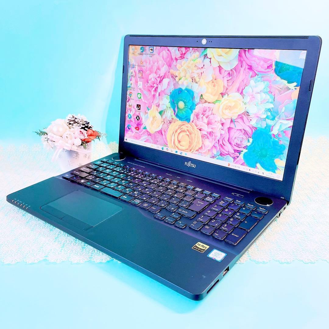 たっぷり大容量1TB✨️Corei7✨️薄型ノートパソコン✨️黒ブルーレイ✨️カメラ付き