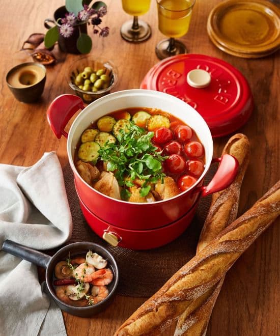 BRUNO　マルチグリルポット　カラー：レッド