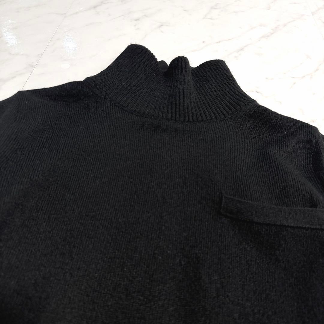 【美品】sacai バックプリーツ ドッキング ニット タートルネック サカイ