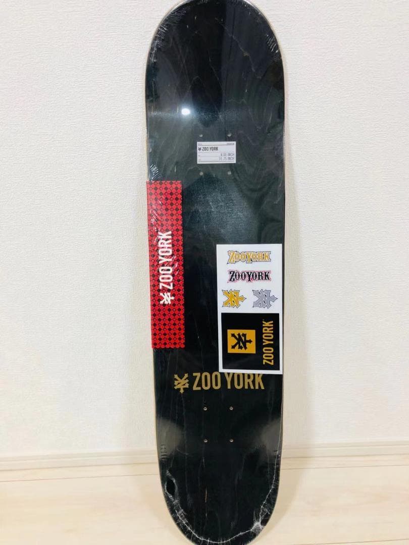 台湾製無地黒デッキテープ付き　ZOO YORK ズーヨーク8.0デッキ