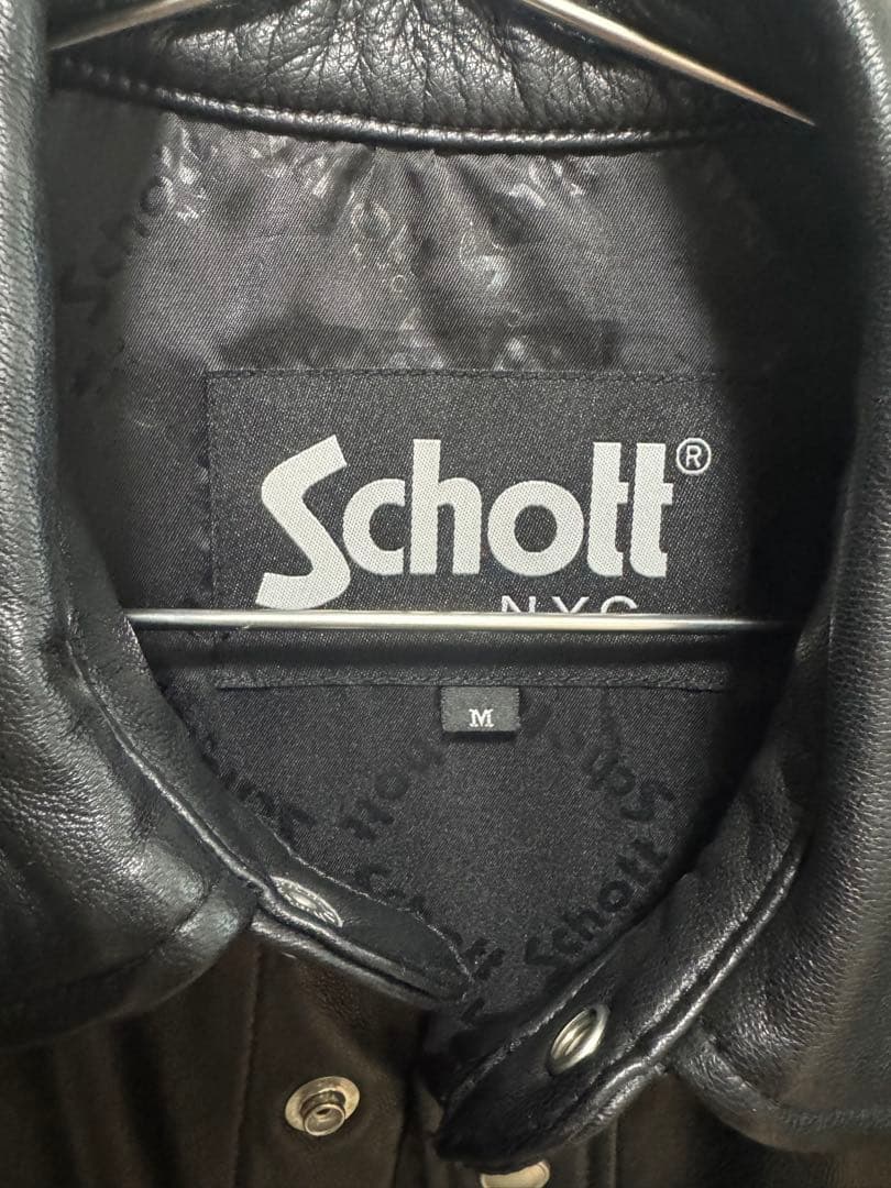 schott M ラムレザーシャツ　レザー　ジャケット