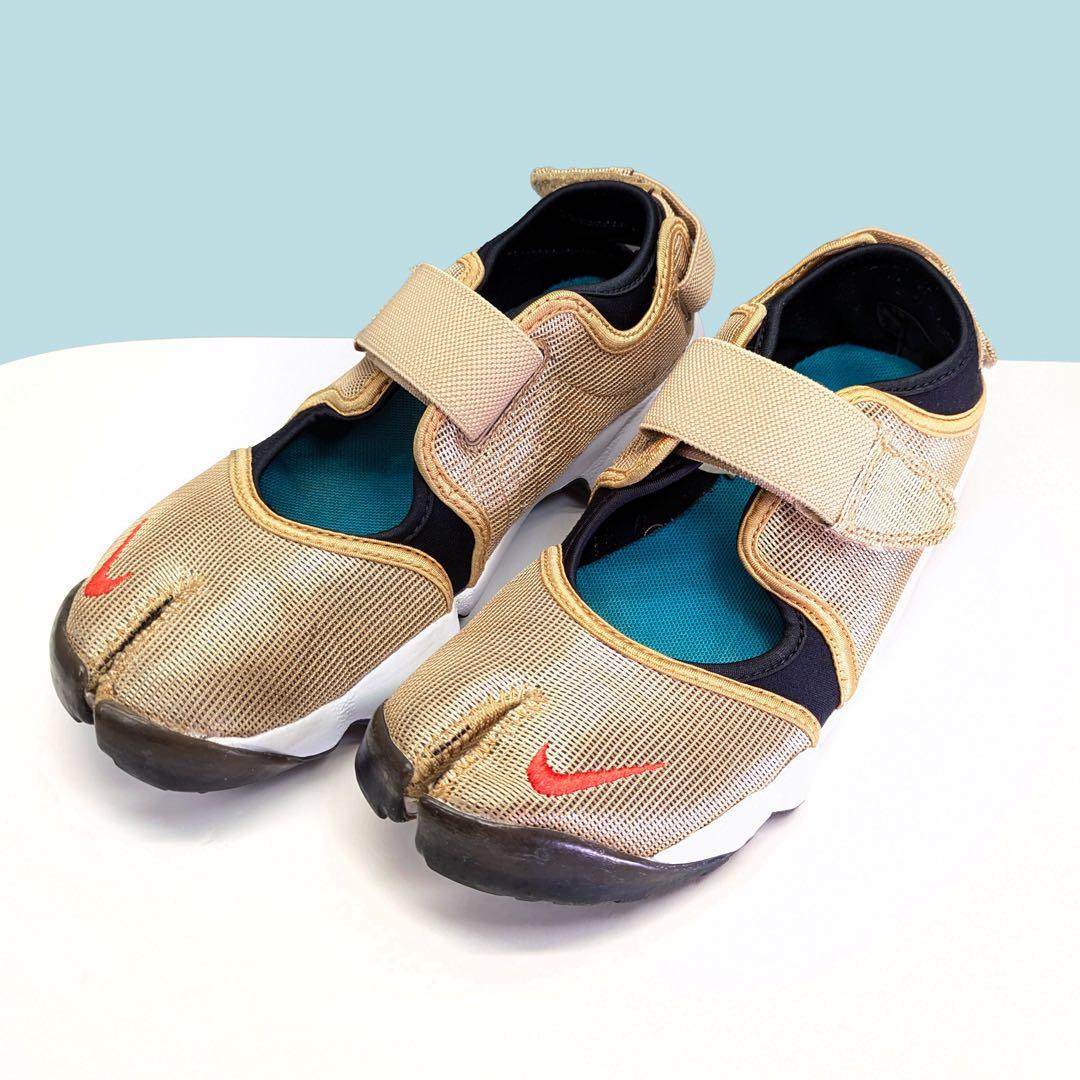 【希少カラー】NIKE エアリフト ゴールド 24 足袋スニーカー サンダル