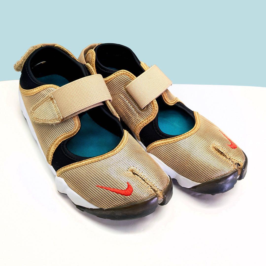 【希少カラー】NIKE エアリフト ゴールド 24 足袋スニーカー サンダル