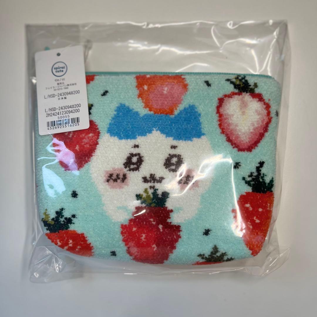 【新品未開封】フェイラー ちいかわ ハチワレ ストロベリードット ポーチ（大）