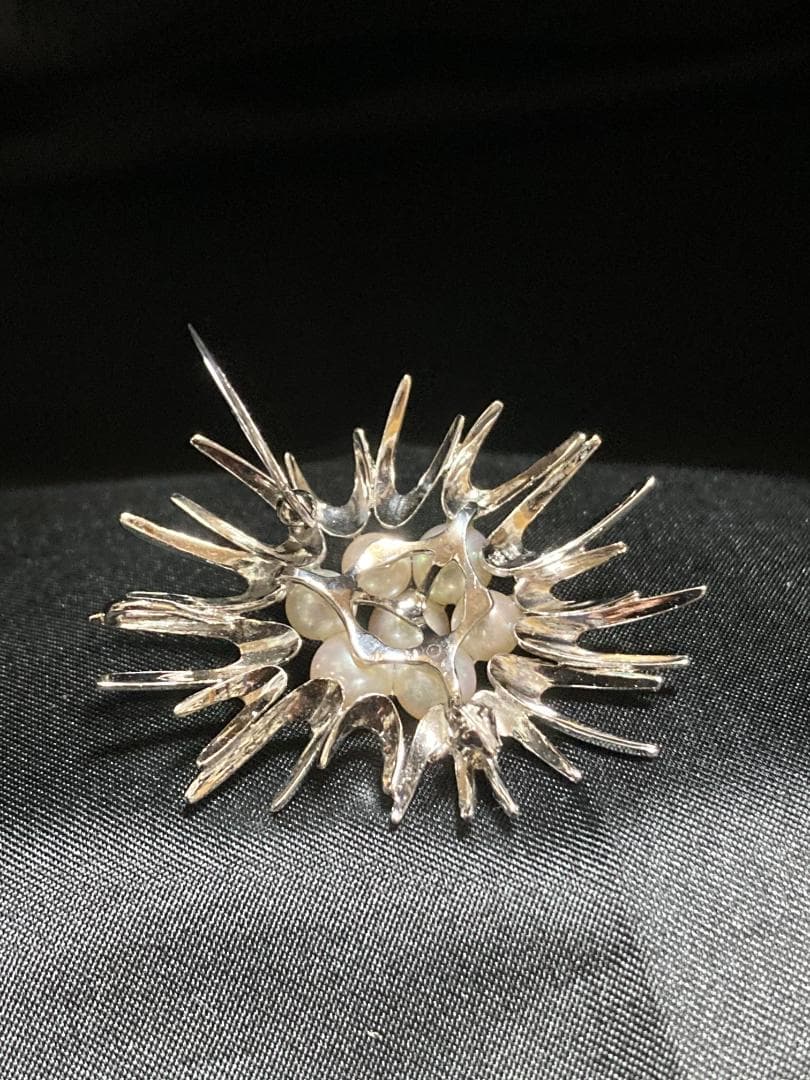 MIKIMOTO ミキモト ブローチ パール 7粒 7珠 925 皇室御用達