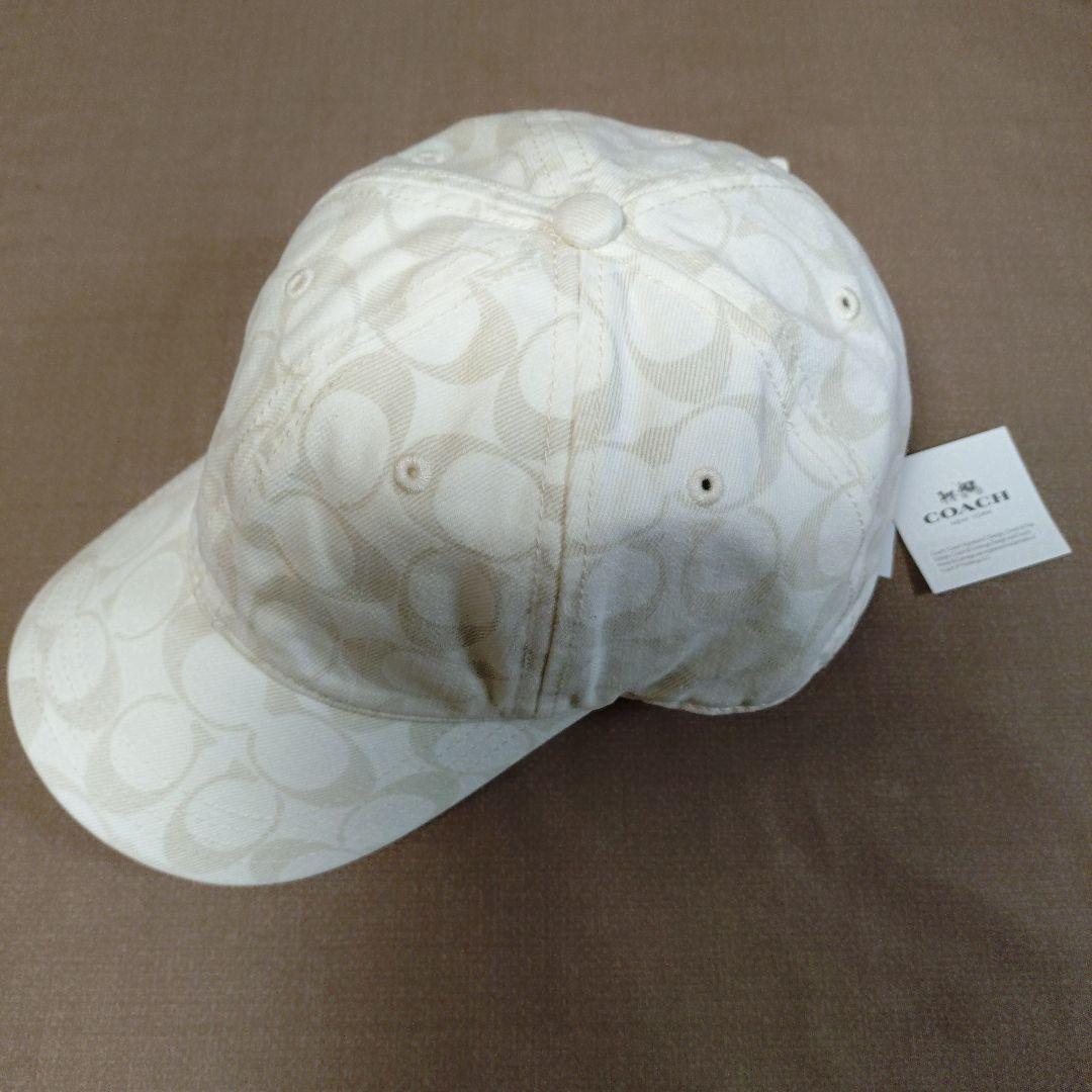 【新品・未使用】COACH / シグネチャー　ハット　☆ホワイト