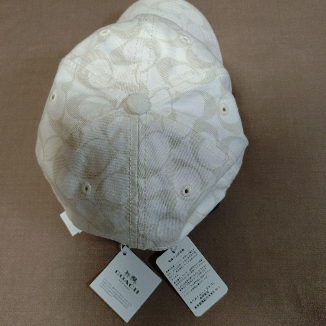 【新品・未使用】COACH / シグネチャー　ハット　☆ホワイト
