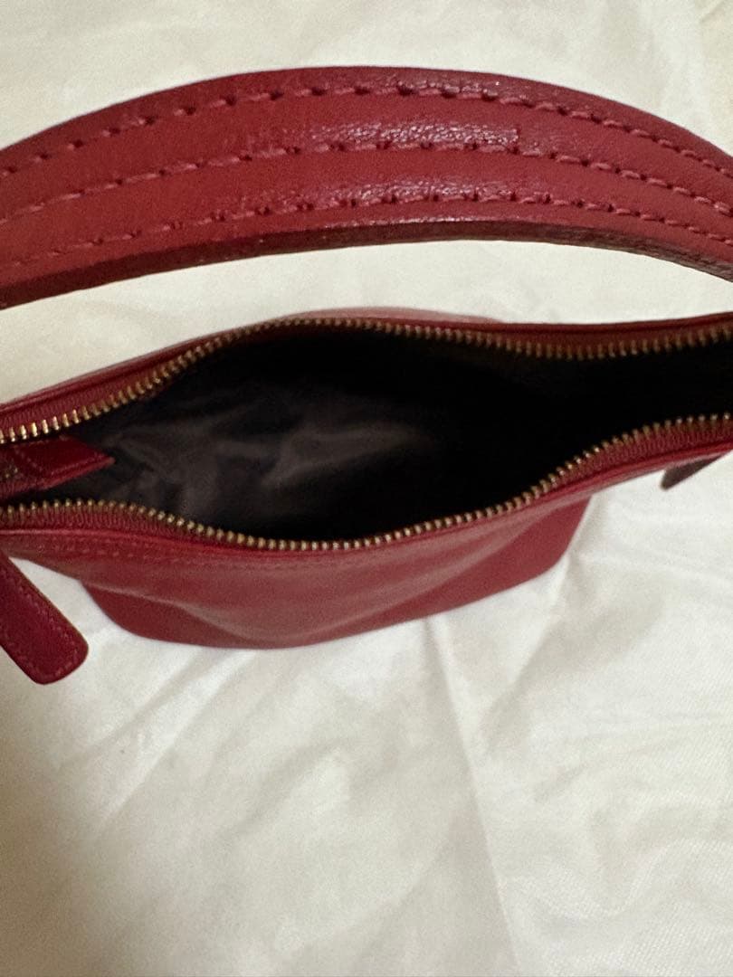 coach レザー 赤 ジッパー付きオールドコーチ 9844