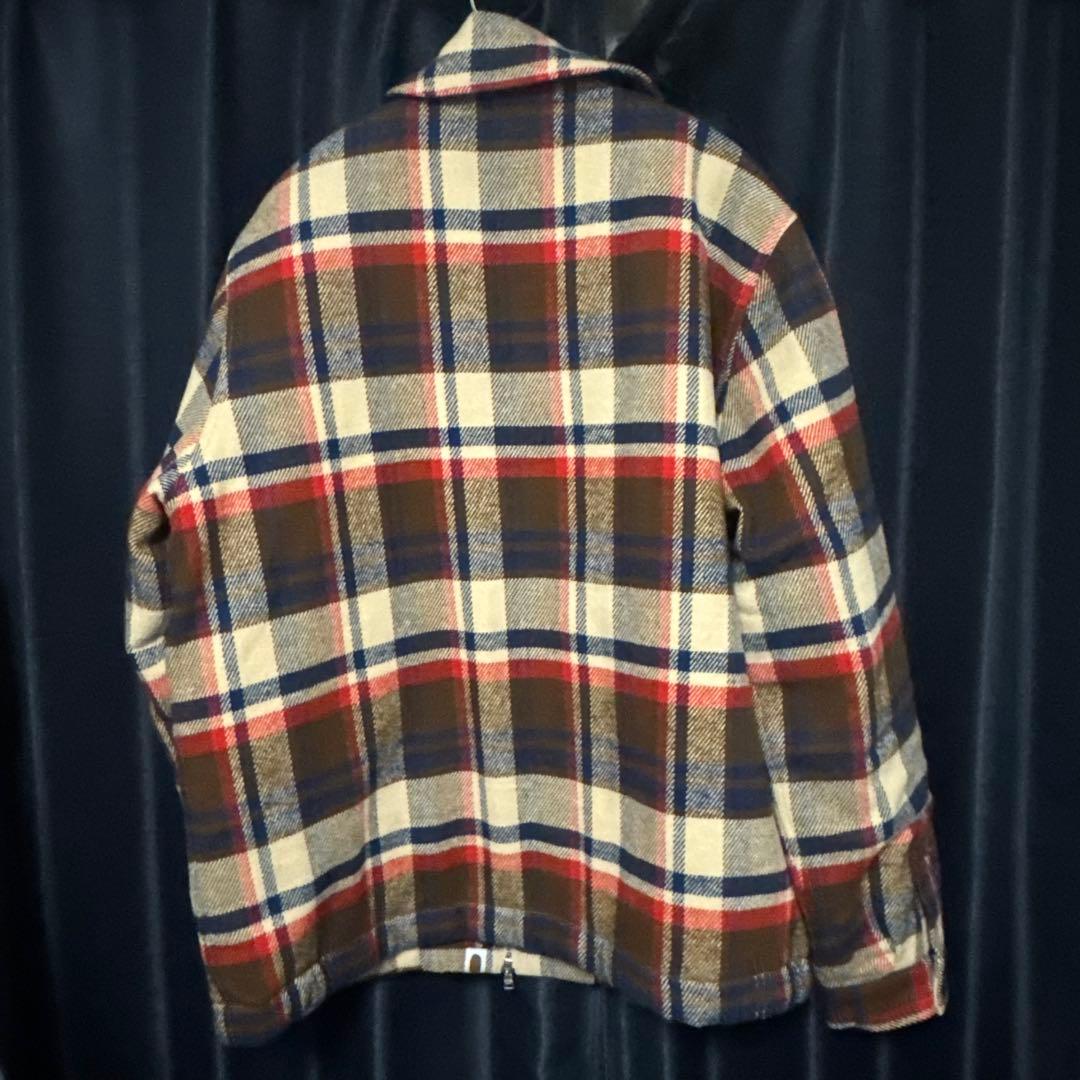 トップス BAPE CHECK CPO ZIP JACKET