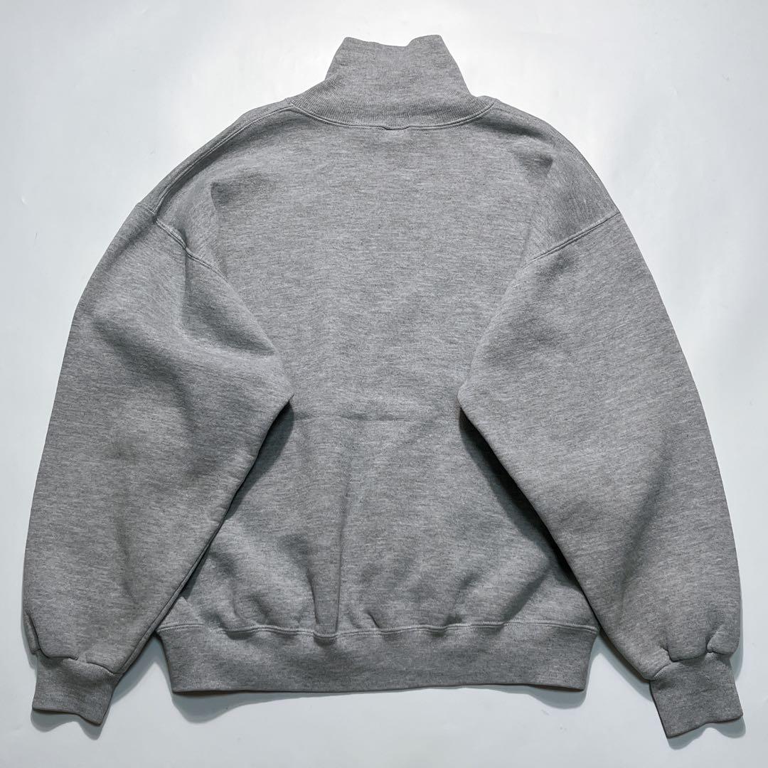 90s ラッセル USA製 スウェット L グレー 無地 タートルネック7677