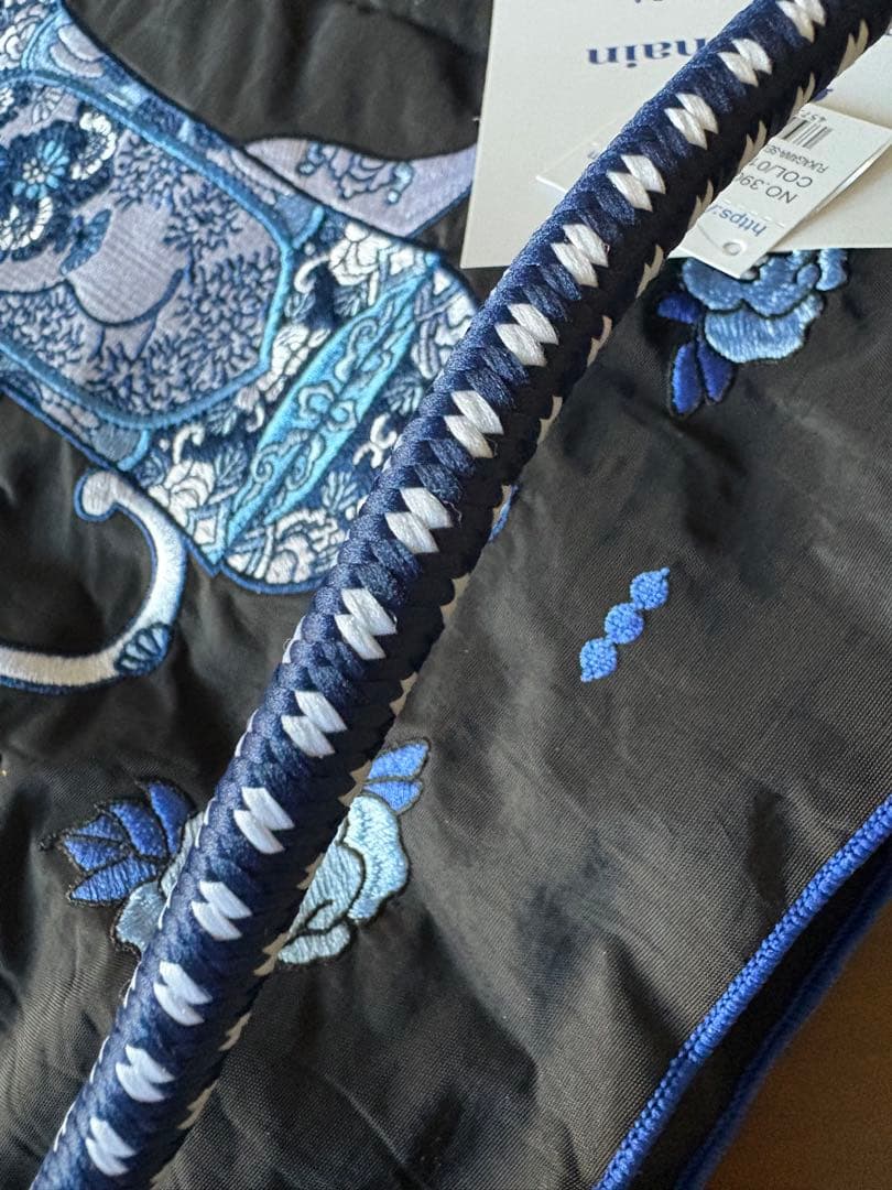 【新品】ボールアンドチェーン 深川製磁 ポット柄 黒 エコバッグ M