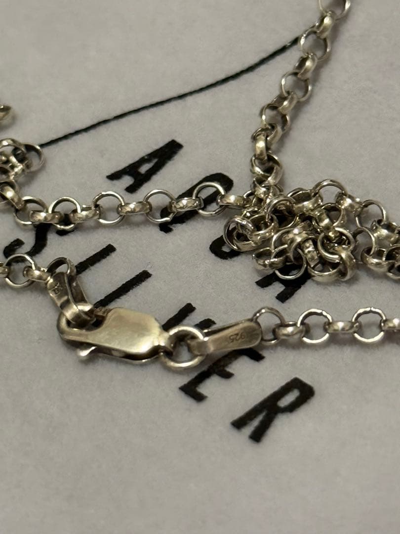 925シルバー ロールチェーンネックレス