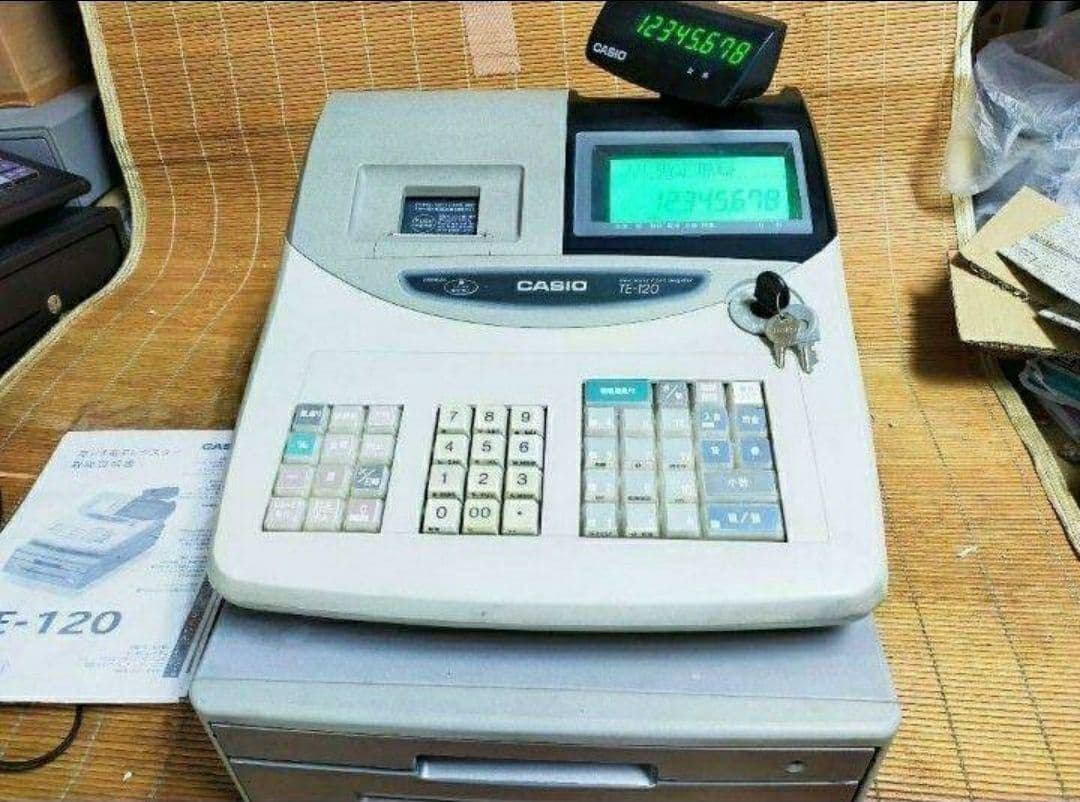 カシオレジスター　TE-120　フル設定込み　送料無料　人気機種　681061