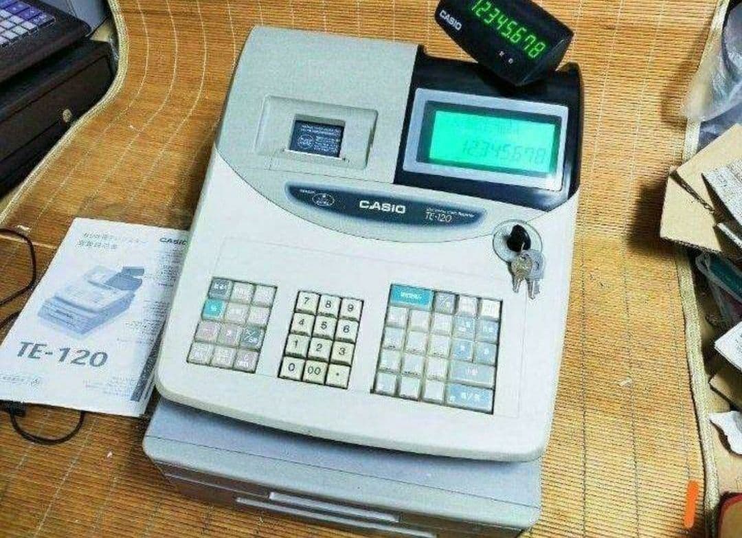 カシオレジスター　TE-120　フル設定込み　送料無料　人気機種　681061