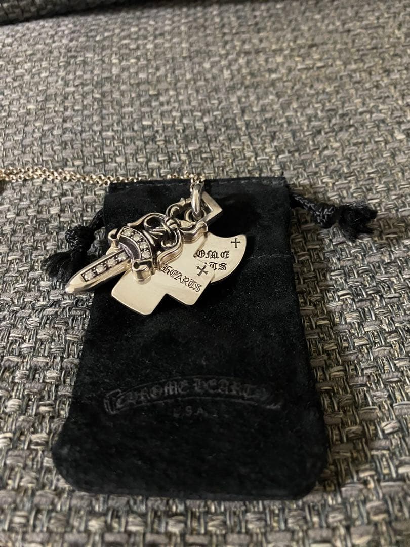 クロムハーツ☆スリートリンケッツ純正パヴェダイヤ 国内正規品未使用　超超レア☆