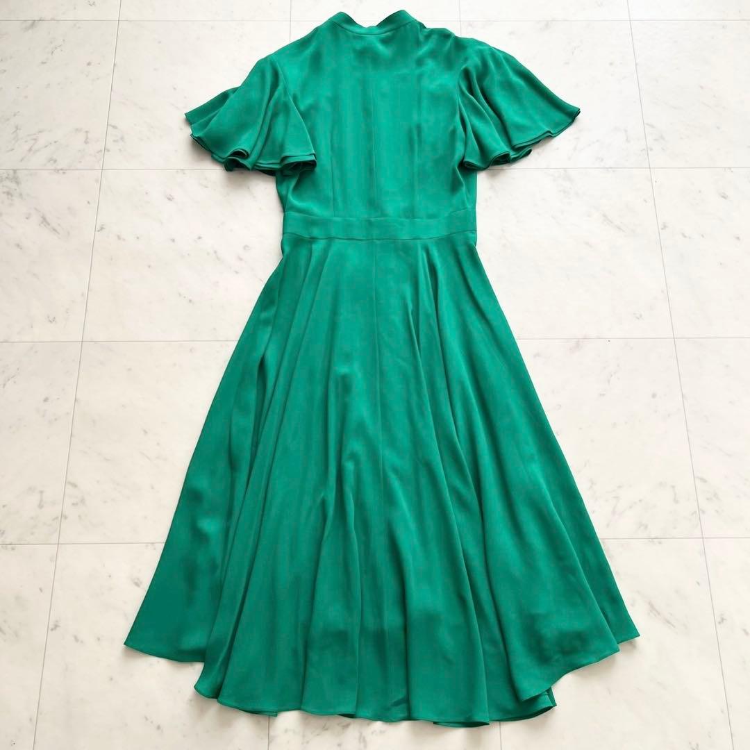 Alexander McQueen 近年 シルク フレアスリーブワンピース