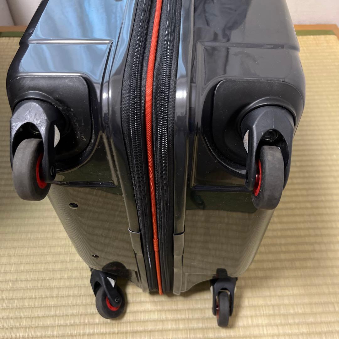 HIDEO WAKAMATSU スーツケース ジッパー 拡張機能付き ブラック