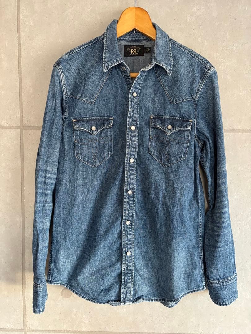 RRL デニム　ウエスタン　シャツ