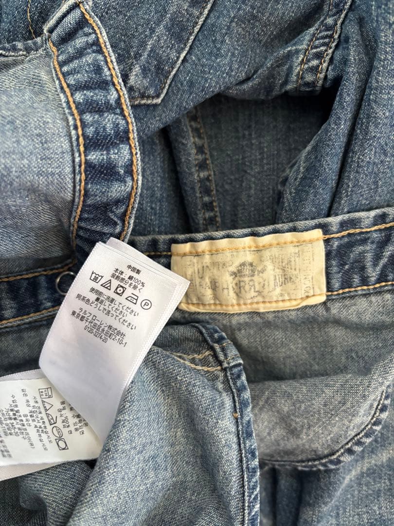 RRL デニム　ウエスタン　シャツ