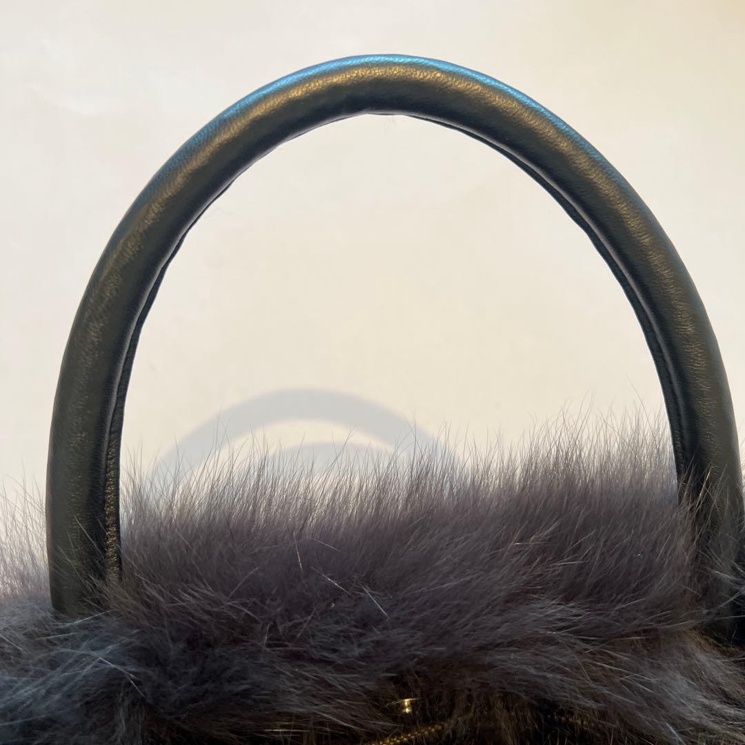 最終価格！天然毛皮■サガフォックス ファートートバッグ M 超美品★