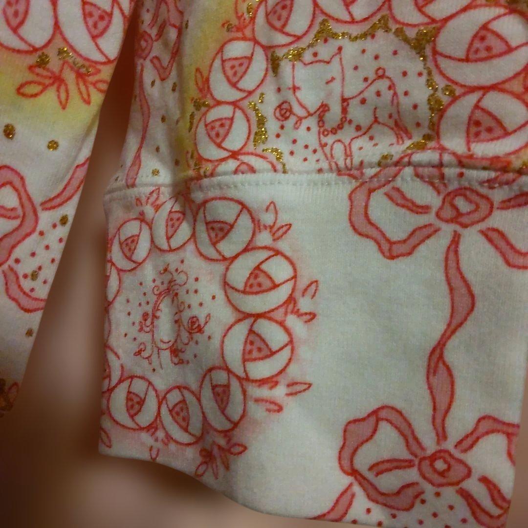 tsumori chisatoタグ付新品 乙女と猫と薔薇の総柄パジャマ上下セット