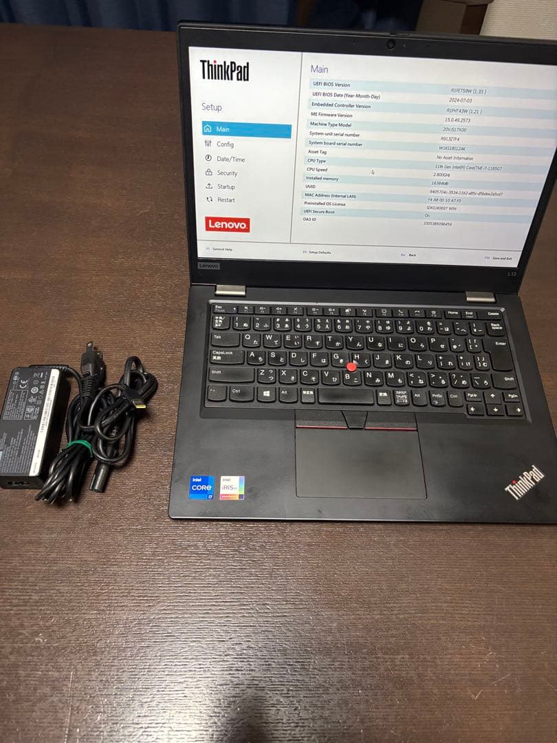 ThinkPadL13Gen2 i7 第11世代 Corei7 16G