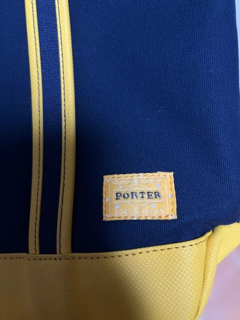 ポータートートバッグ★ボーイフレンド★ネイビー★L★中古★