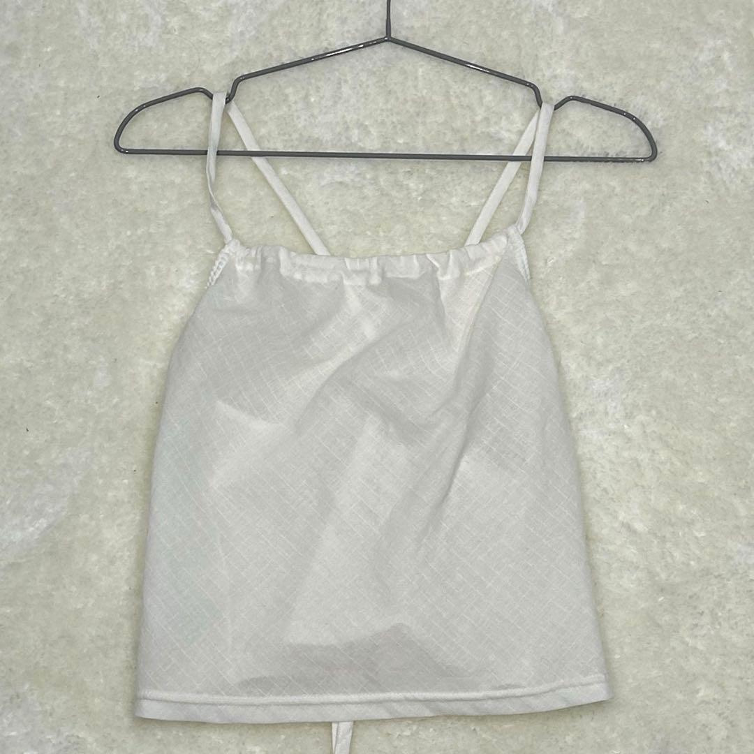 トップス draw drawers 2way tops white