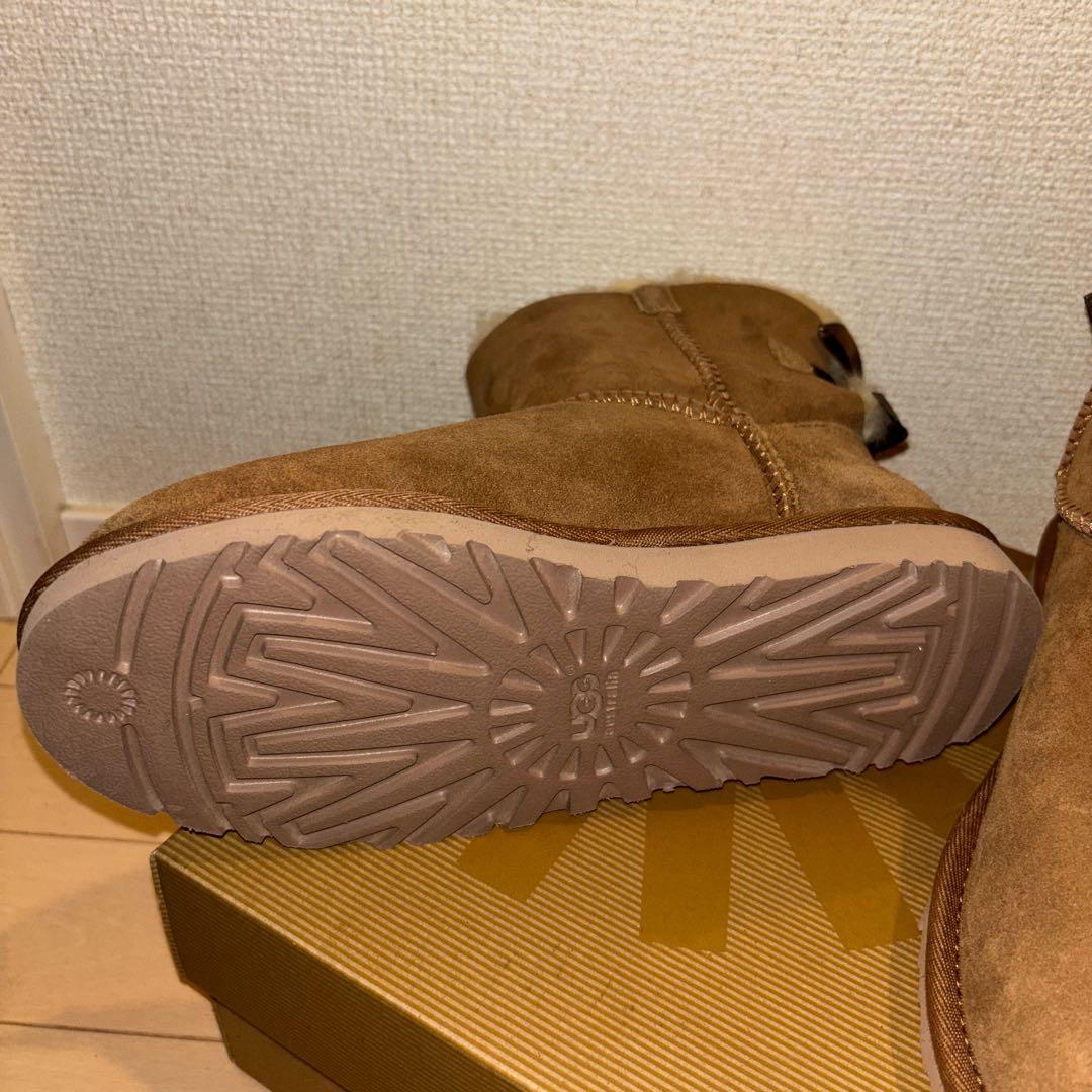 S*1様 UGG ブラウン ムートンブーツ リボン付き