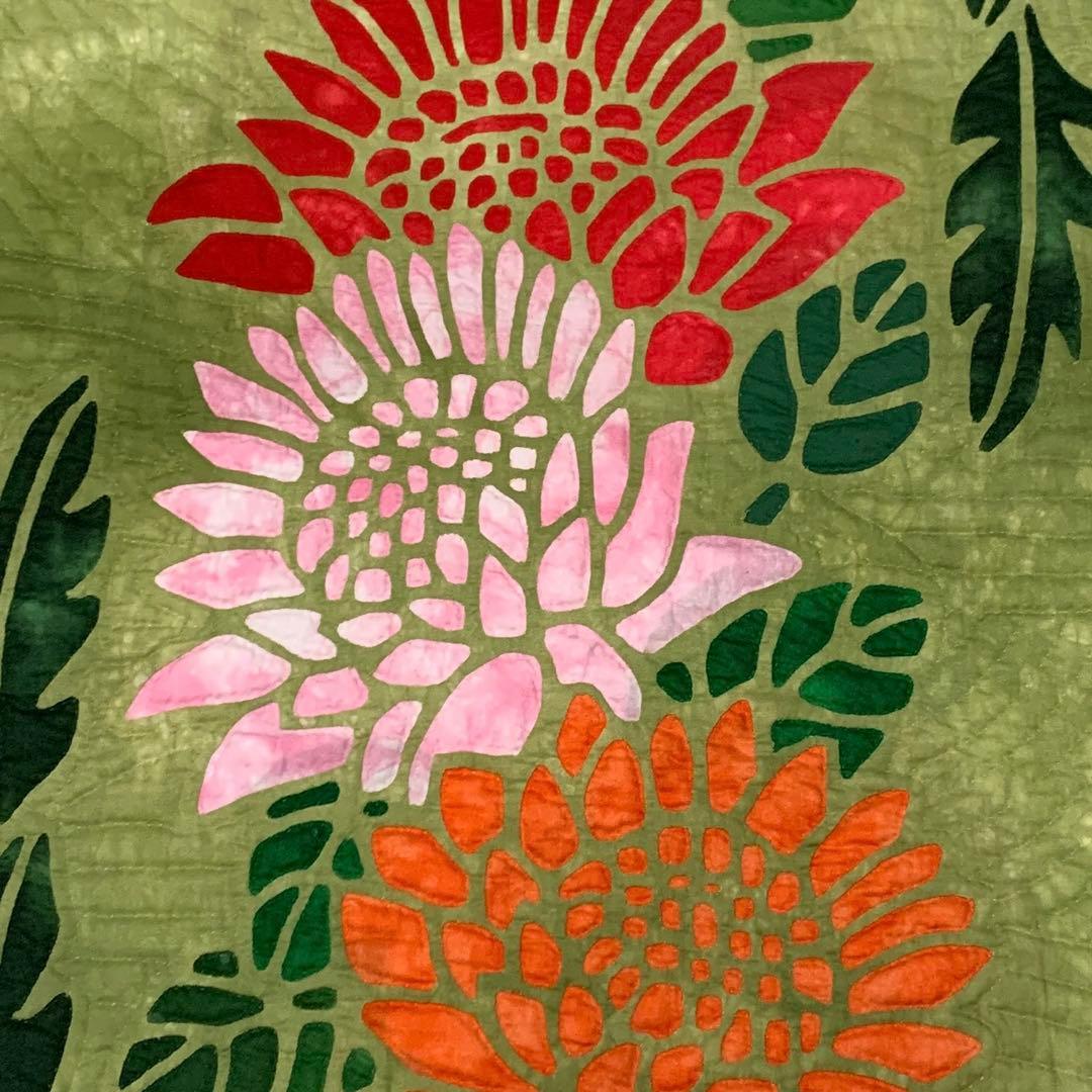 ハワイアンキルト ステンドグラスキルト タペストリー　プロテア