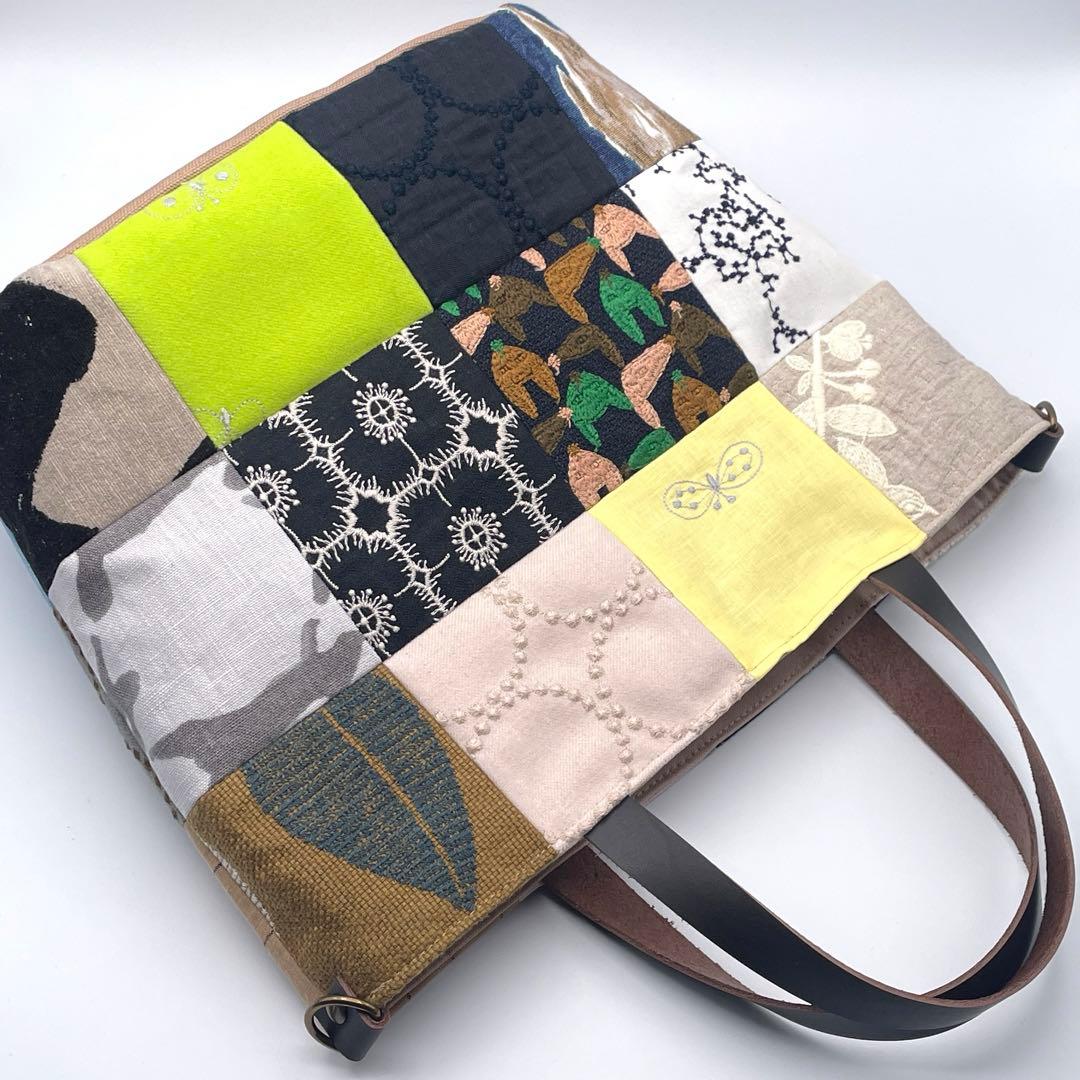 ㊸ミナペルホネン*パッチワーク トートバッグ ハンドメイド