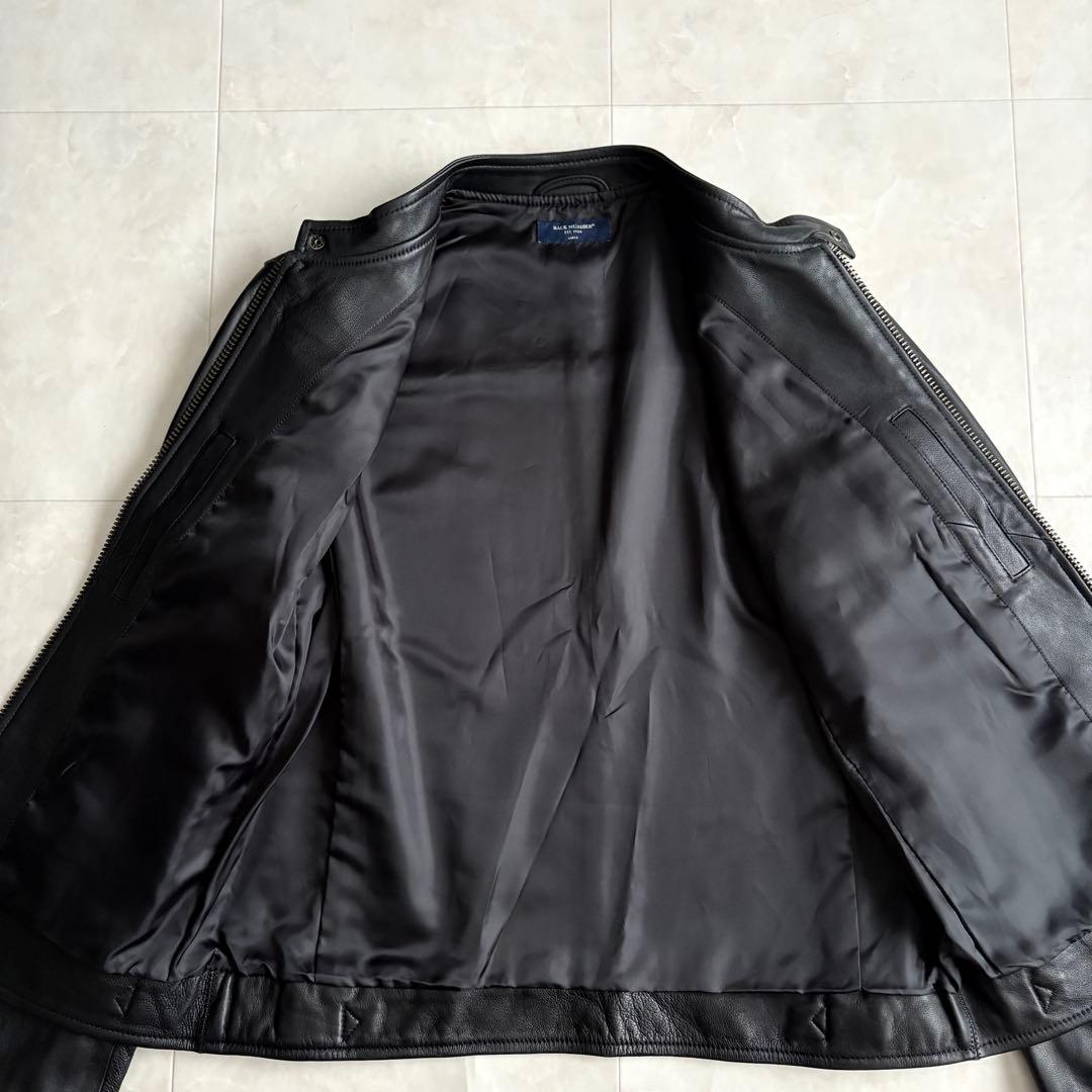 美品✨ BACK NUMBER 本革シングルライダース 黒L メンズYKKジップ