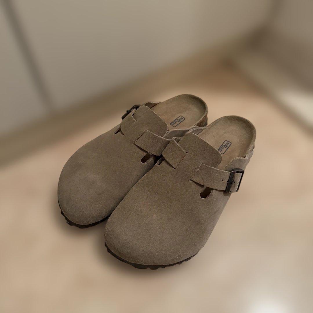 ビルケンシュトックBIRKENSTOCK ボストン　スエードレザー　ベージュ