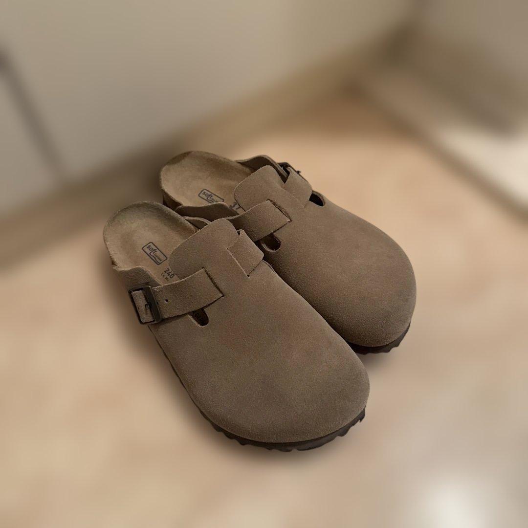 ビルケンシュトックBIRKENSTOCK ボストン　スエードレザー　ベージュ