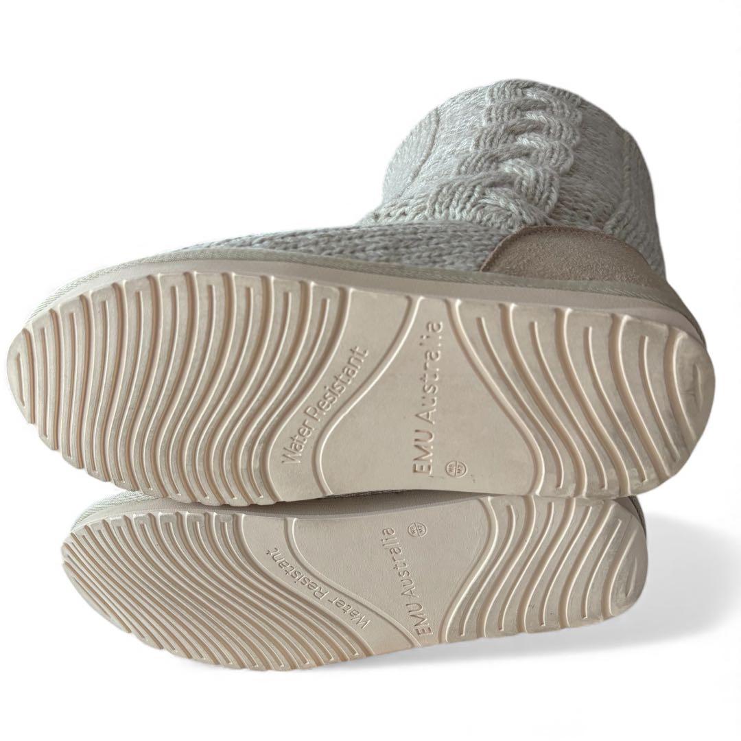 完売品☆現行☆エミュオーストラリア ウールニットブレンドシープスキンブーツ 25