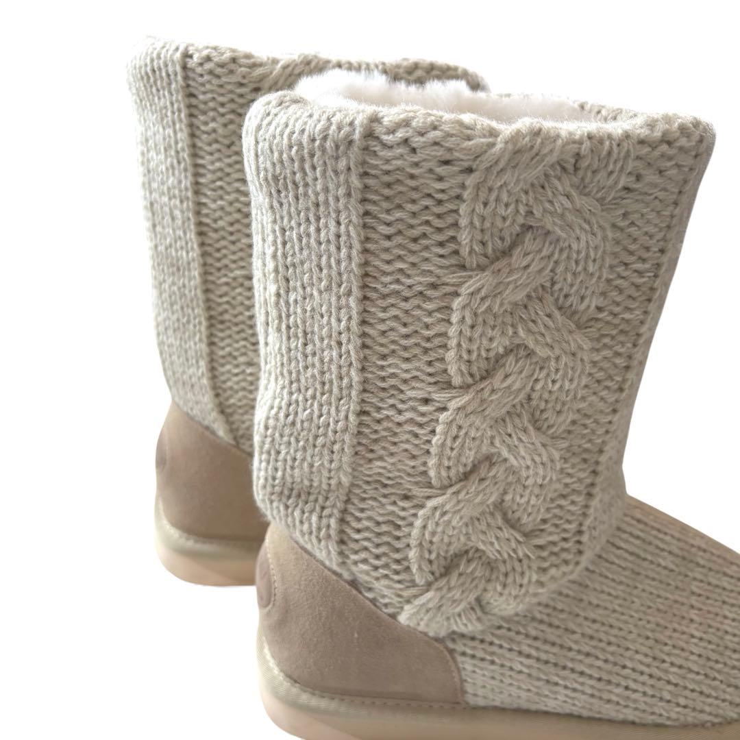 完売品☆現行☆エミュオーストラリア ウールニットブレンドシープスキンブーツ 25