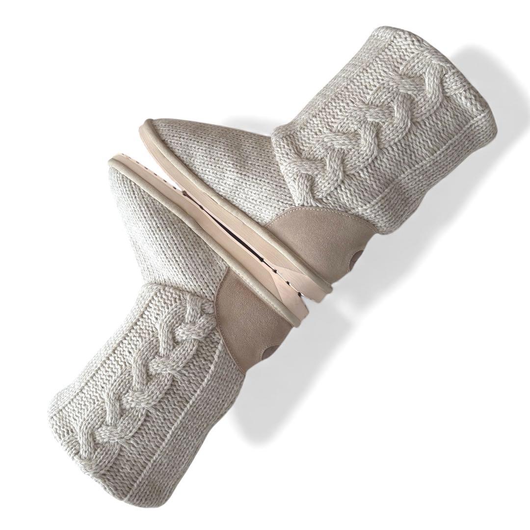 完売品☆現行☆エミュオーストラリア ウールニットブレンドシープスキンブーツ 25