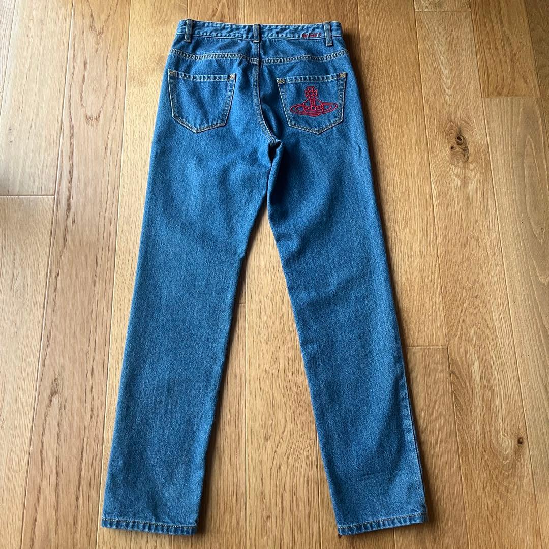 極美品★ Vivienne Westwood オーブ刺繍 デニム パンツ