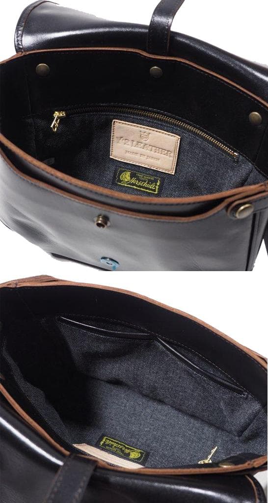 Y'2 LEATHER　ヴィンテージ　茶芯ホースハイド　メールバッグ