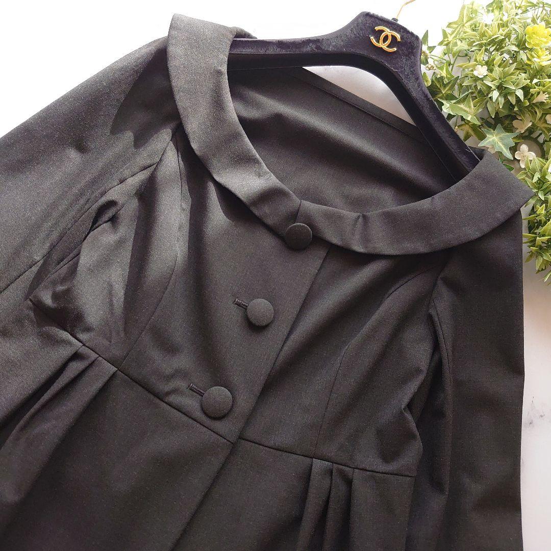 フォクシーニューヨーク 42 L相当 フレアジャケット ペプラム ラウンドカラー