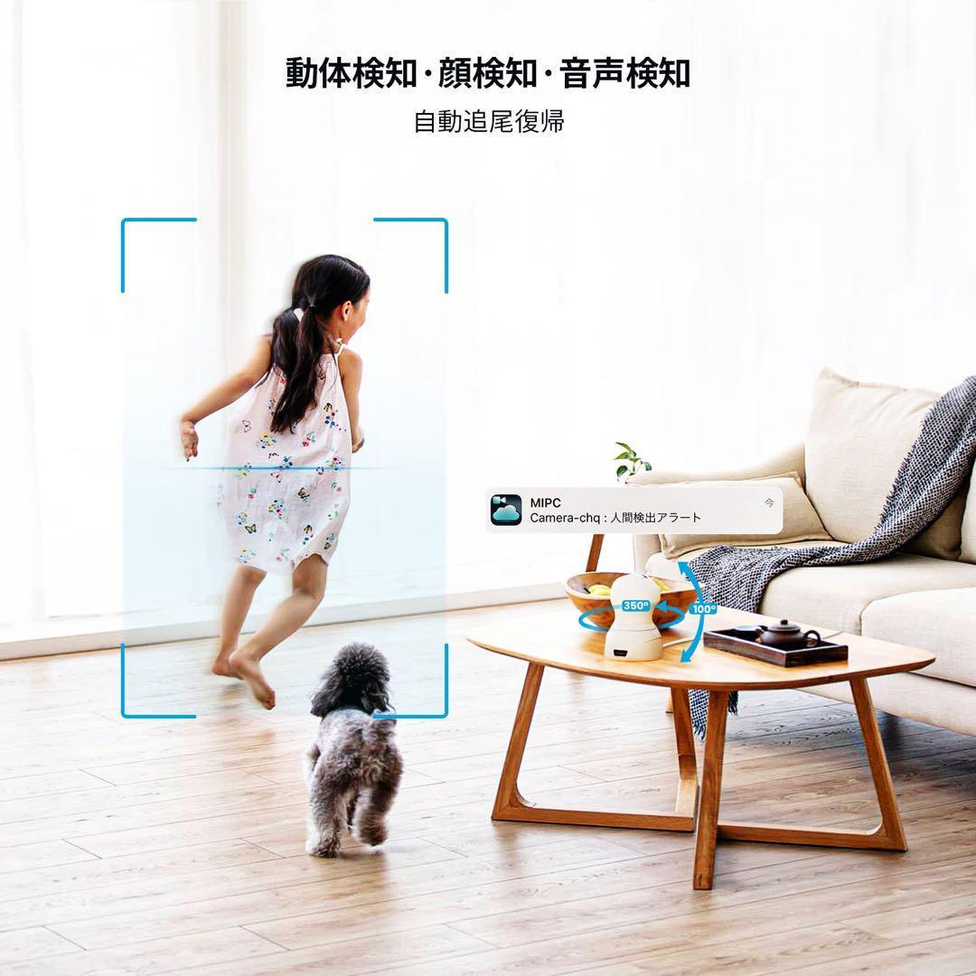 ieGeek室内 ペットカメラ PTZ360°見守りホームセキュリティ
