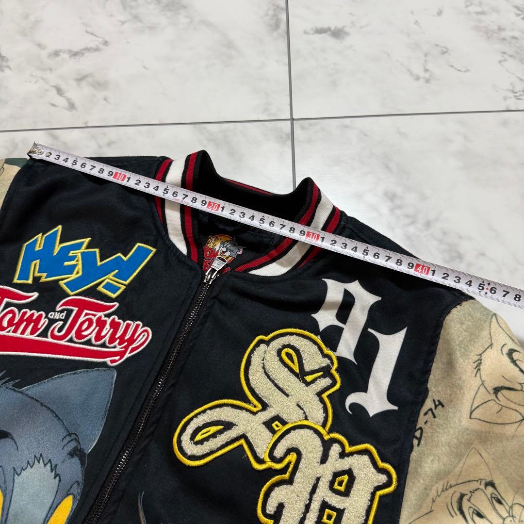 トム＆ジェリーTOM＆JERRY 刺繍 ジャケット スカジャン