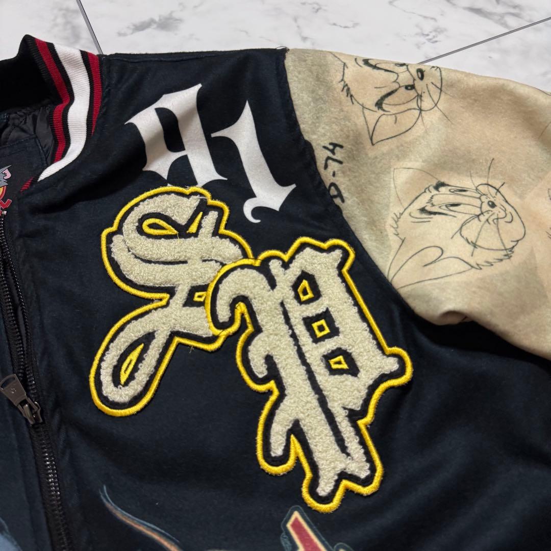 トム＆ジェリーTOM＆JERRY 刺繍 ジャケット スカジャン
