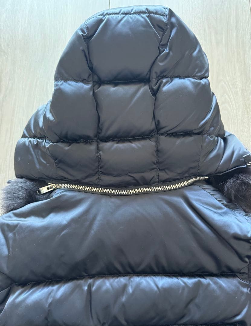 【本日限り】PRADA ロングダウンコート 38 ブラック フォックスファー