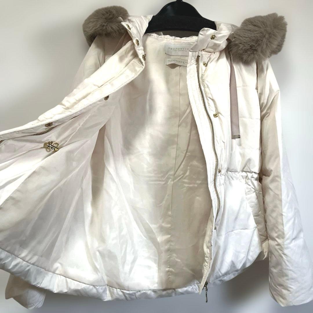 新品★プロポーションボディドレッシング ウエストマークショートダウン(エクリュ)