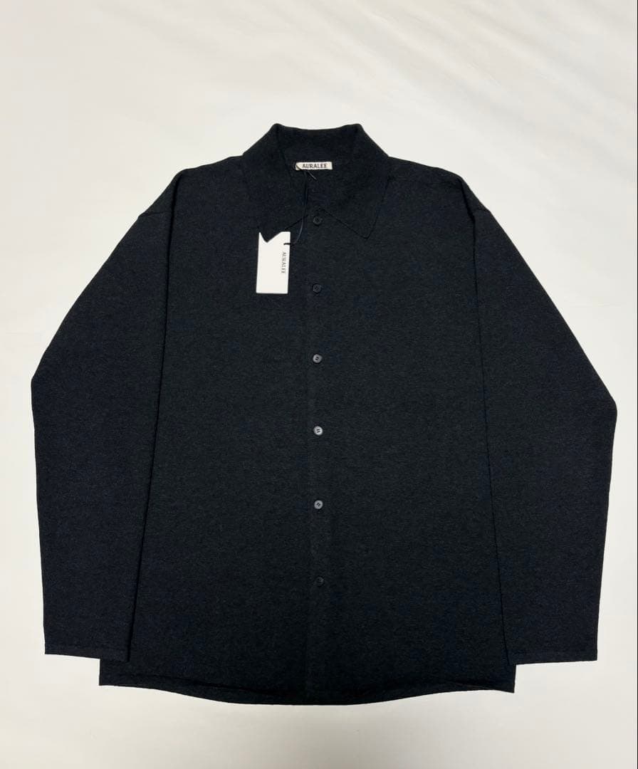 トップス AURALEE HIGH TWIST WOOL KNIT CARDIGAN