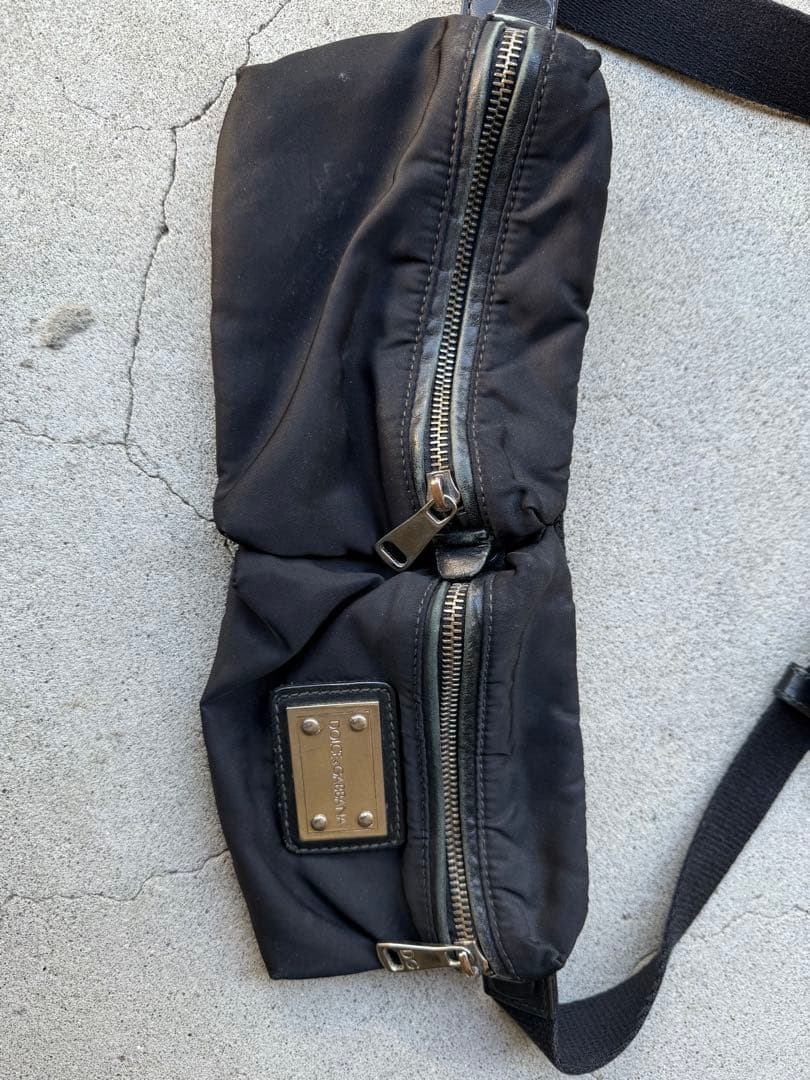 バッグ DOLCE&GABBANA Black l Plate Belt Bag